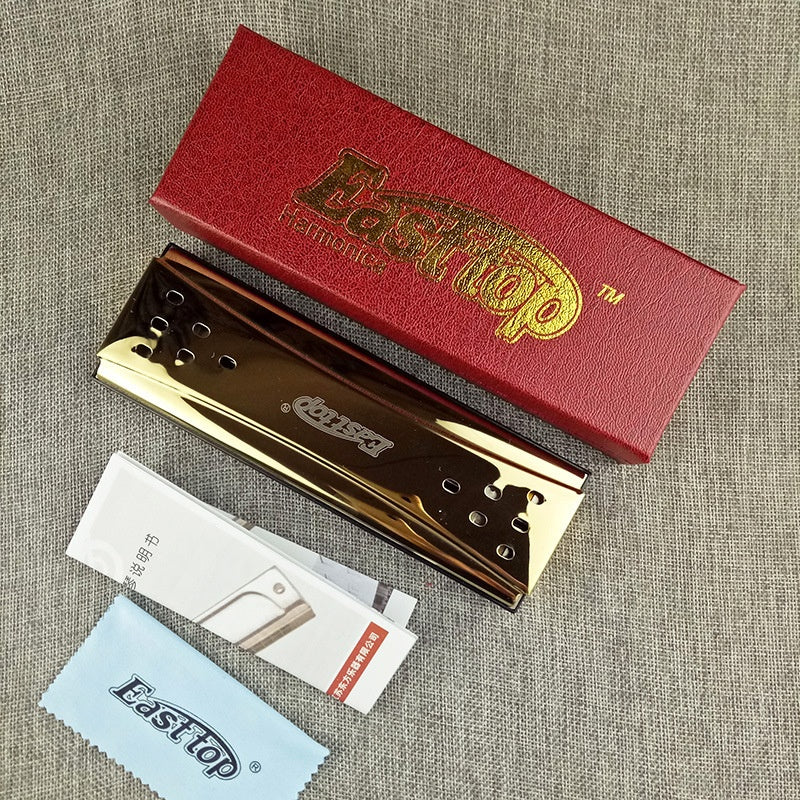 24-Hole C&G Key Double-sided Harmonica, 2-in-1 Two-way Tremolo Harmonica