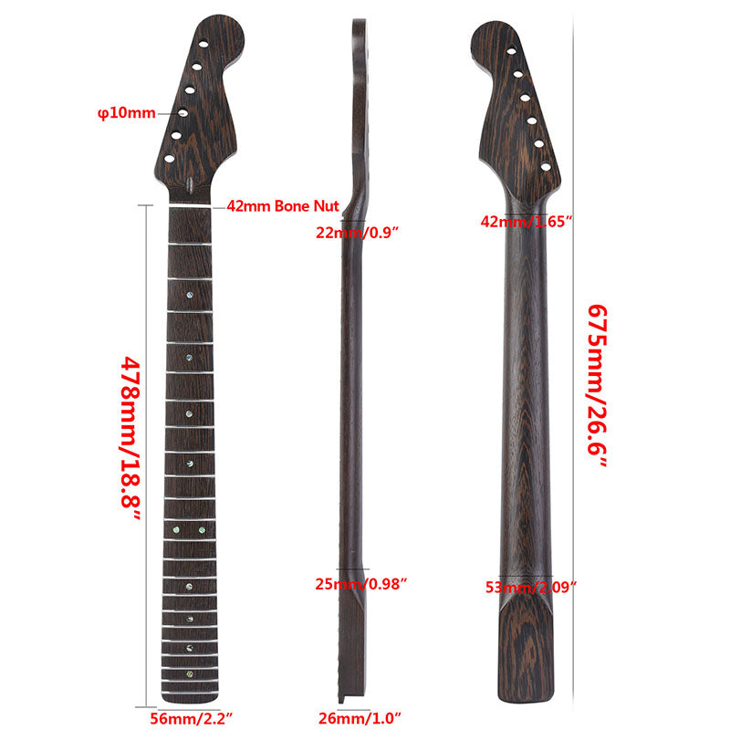 Wenge Guitar Neck For ST,22-Fret