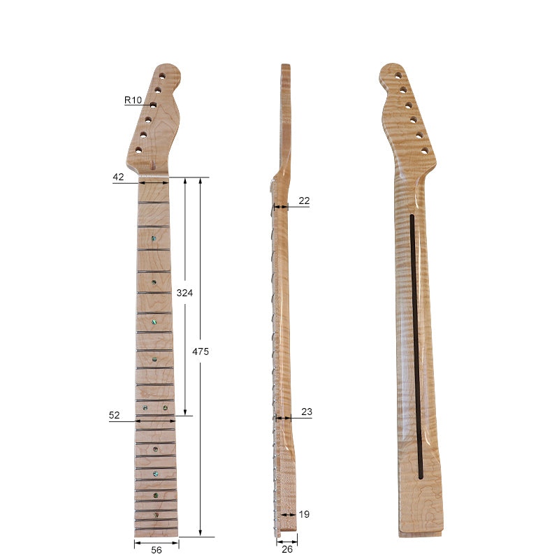 22-Fret Flamed Maple Neck for TL