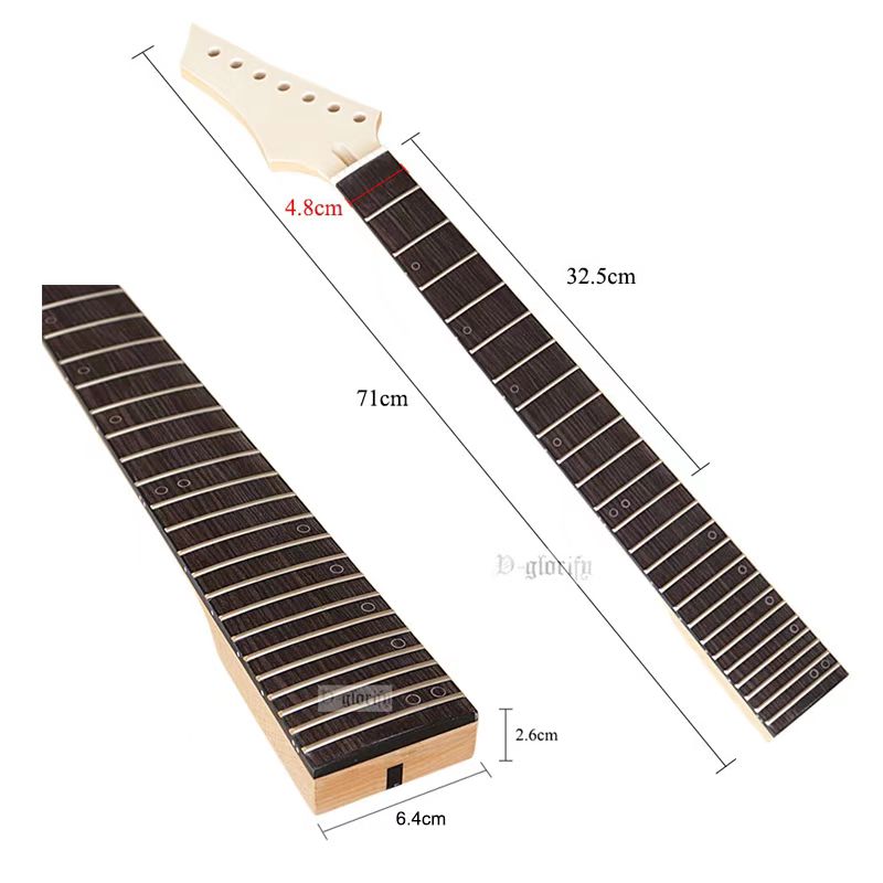 7 String Canada Maple Guitar Neck,24-fret