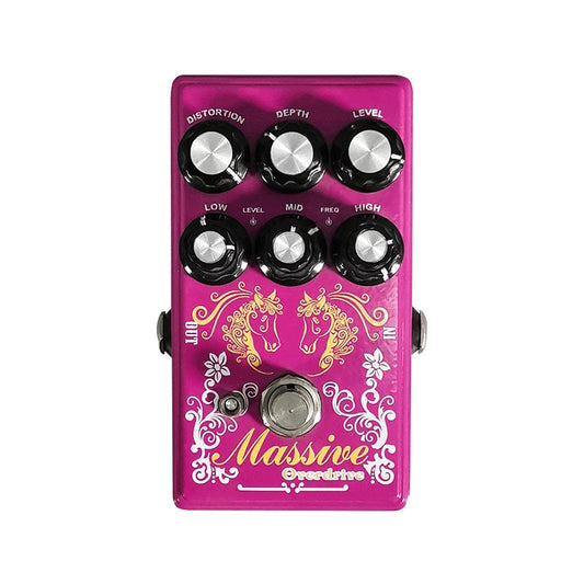 Super Overdrive effect pedal with Distortion, Depth ,Level,3-Band Parametric EQ Sound Modifier