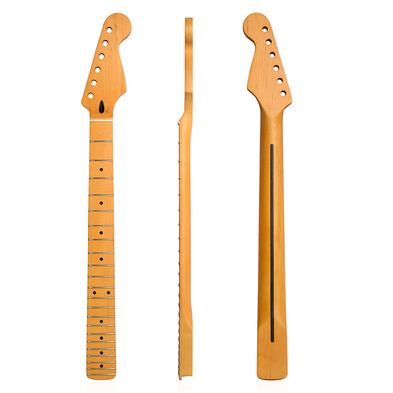 Canadian Maple Guitar Neck for ST , 22-Fret Matte Yellow