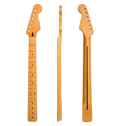 Canadian Maple Guitar Neck for ST , 22-Fret Matte Yellow