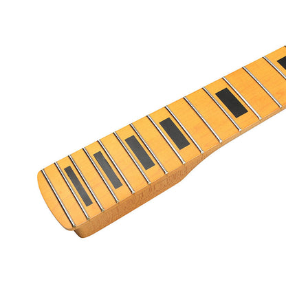 Big Head Maple Guitar Neck for ST Strat, 22-Fret Matte Yellow