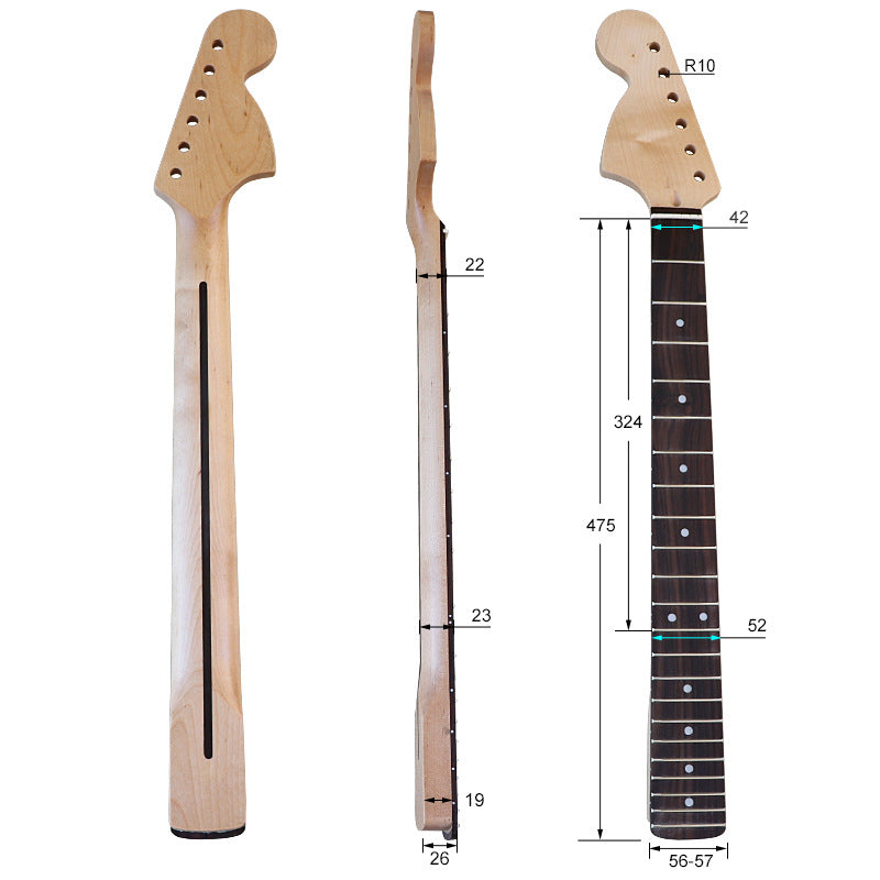 Rosewood ST Guitar Neck,22-fret Big Head Left hand