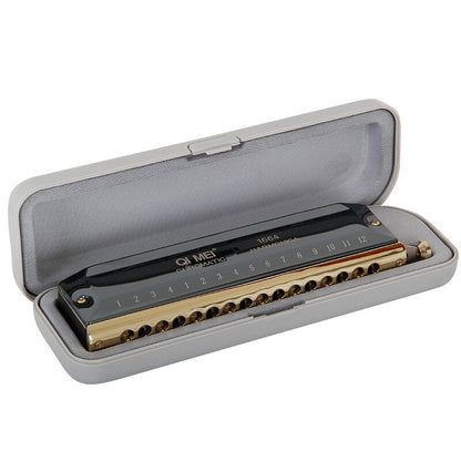 16 Hole 64 Tone Chromatic Harmonica