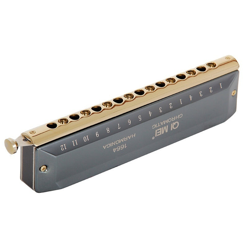 16 Hole 64 Tone Chromatic Harmonica