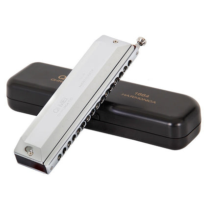 16 Hole 64 Tone Chromatic Harmonica