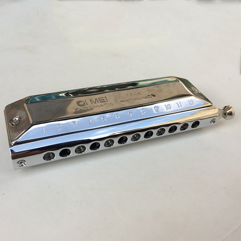 Round Mouthpiece 12 Hole 48 Tone Chromatic Harmonica