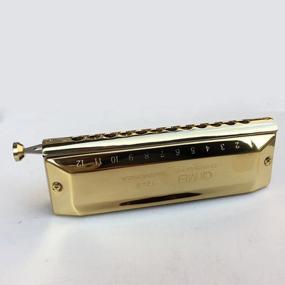 Round Mouthpiece 12 Hole 48 Tone Chromatic Harmonica