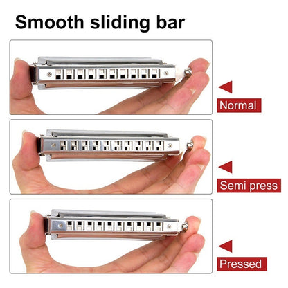 Chromatic Harmonica 10 Holes 40 Tones or 12 Holes 48 Tones