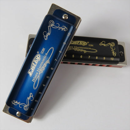 10 Hole Diatonic Blues Harmonica - Easttop T008K