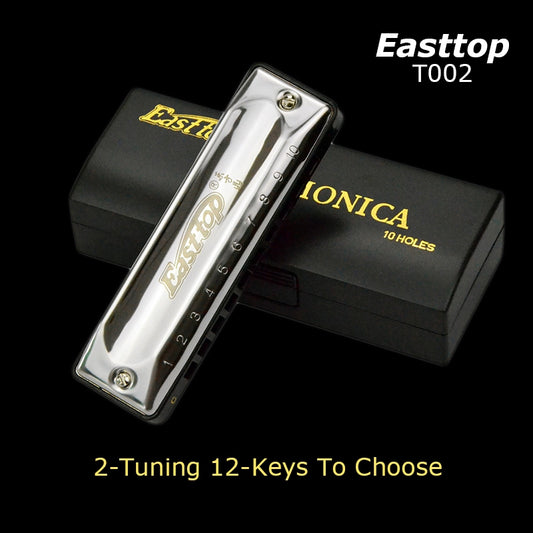 Diatonic Blues Harmonica 10 Hole Harp,Easttop-T002