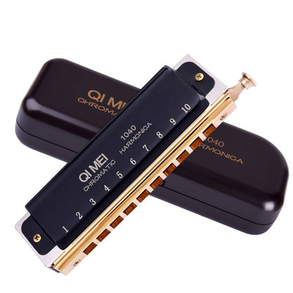 Wind Instrument Performance Competition 10 Hole 40 Tone or 12 Hole 48 Tone Chromatic Harmonica