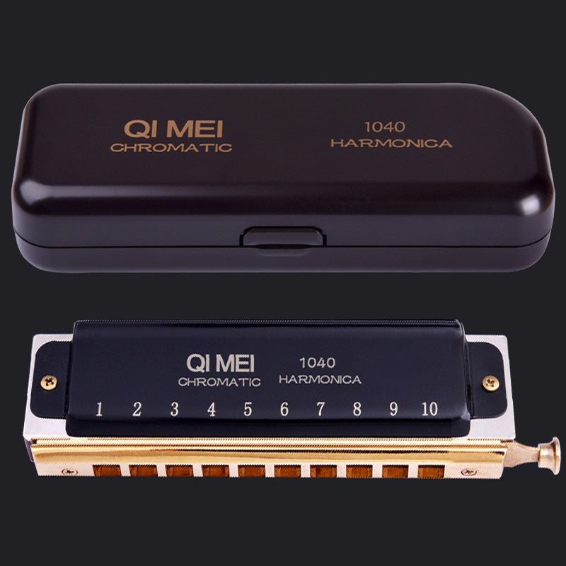 Wind Instrument Performance Competition 10 Hole 40 Tone or 12 Hole 48 Tone Chromatic Harmonica