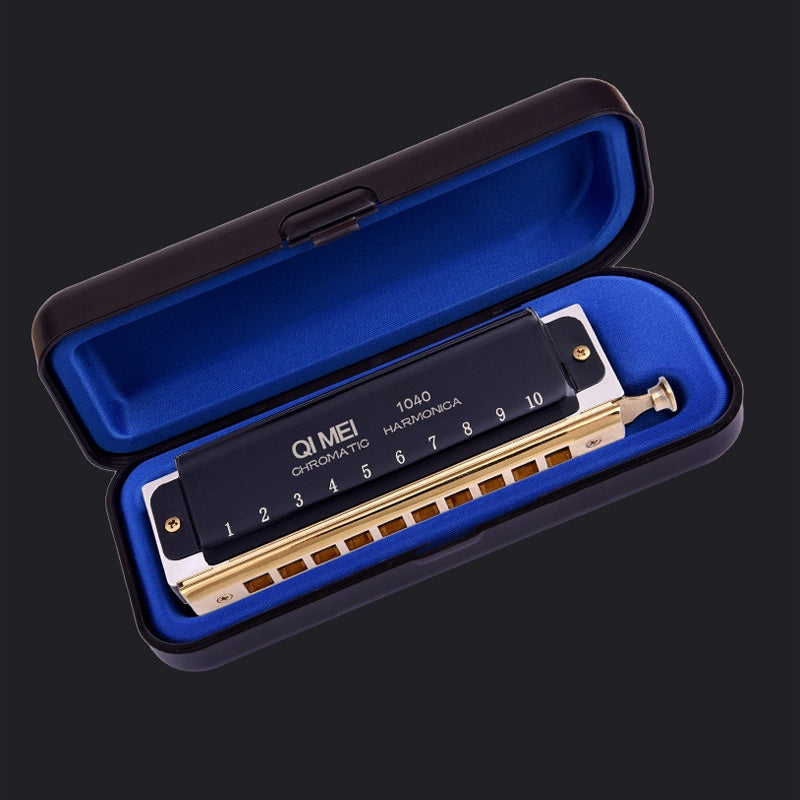 Wind Instrument Performance Competition 10 Hole 40 Tone or 12 Hole 48 Tone Chromatic Harmonica