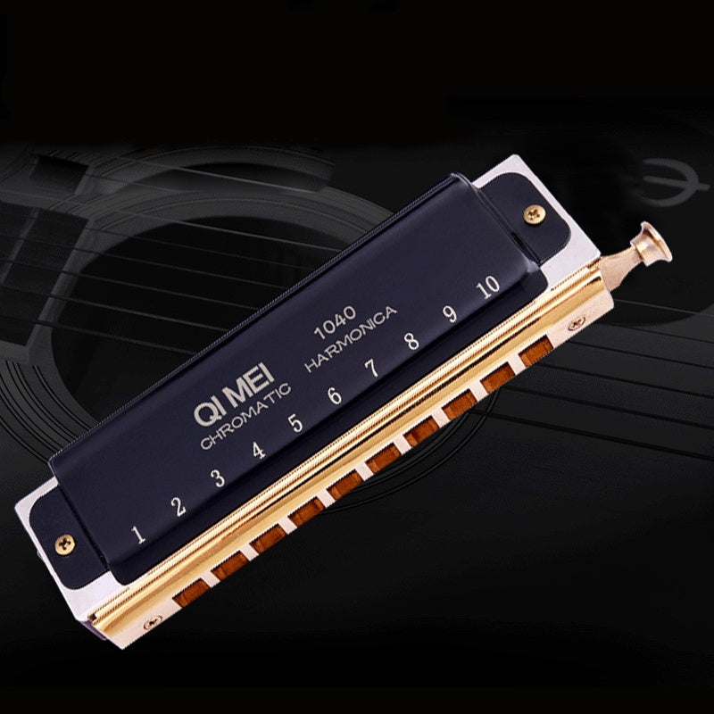 Wind Instrument Performance Competition 10 Hole 40 Tone or 12 Hole 48 Tone Chromatic Harmonica