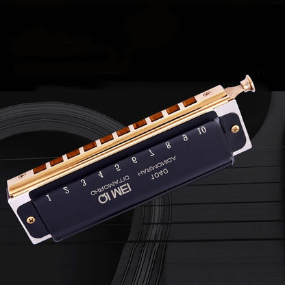 Wind Instrument Performance Competition 10 Hole 40 Tone or 12 Hole 48 Tone Chromatic Harmonica