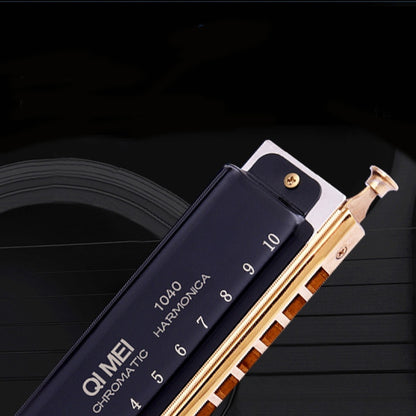 Wind Instrument Performance Competition 10 Hole 40 Tone or 12 Hole 48 Tone Chromatic Harmonica