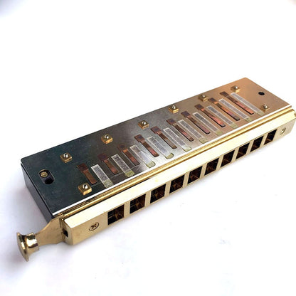 Wind Instrument Performance Competition 10 Hole 40 Tone or 12 Hole 48 Tone Chromatic Harmonica