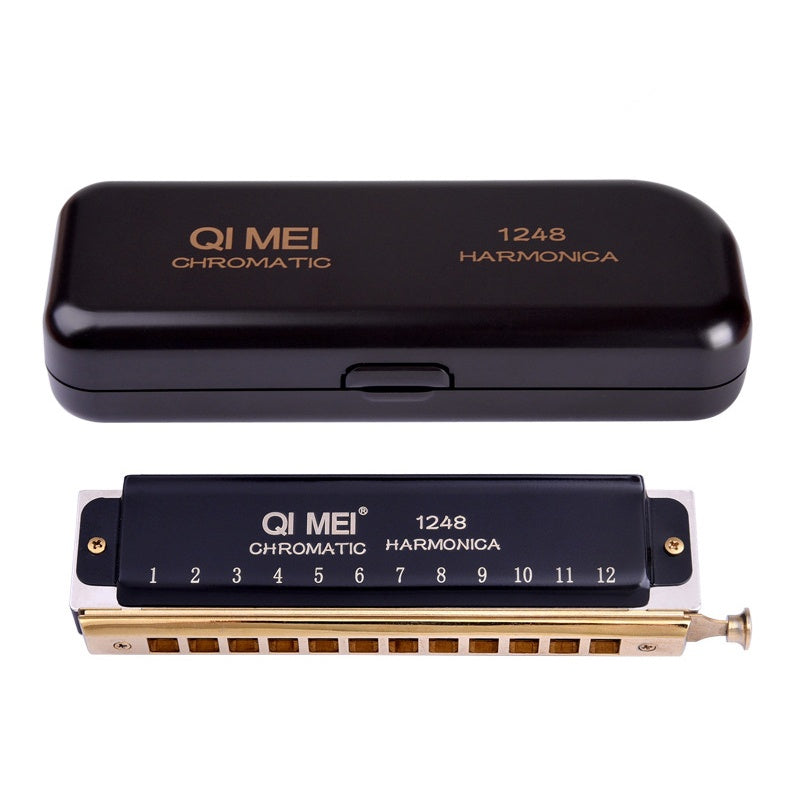 Wind Instrument Performance Competition 10 Hole 40 Tone or 12 Hole 48 Tone Chromatic Harmonica