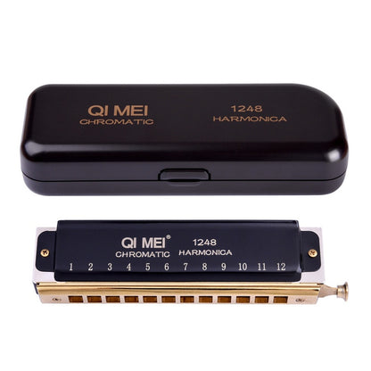 Wind Instrument Performance Competition 10 Hole 40 Tone or 12 Hole 48 Tone Chromatic Harmonica