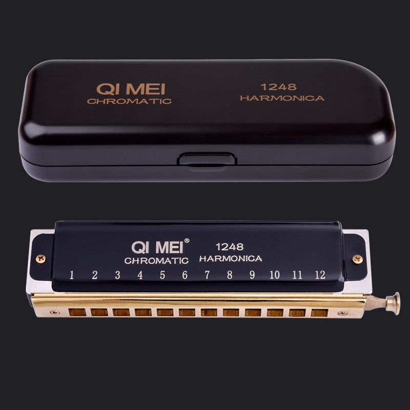 Wind Instrument Performance Competition 10 Hole 40 Tone or 12 Hole 48 Tone Chromatic Harmonica