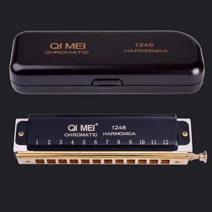 Wind Instrument Performance Competition 10 Hole 40 Tone or 12 Hole 48 Tone Chromatic Harmonica