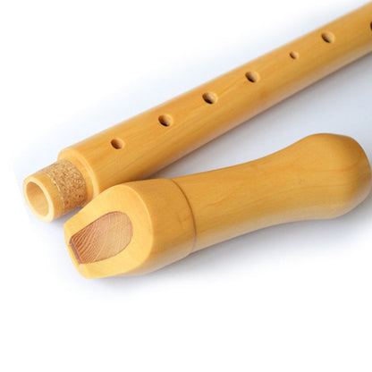 Wooden Flute Professional Sound Easy Adjustable 8-Hole Treble Vertical Flute Soprano Recorder