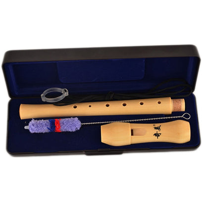 Wooden Flute Professional Sound Easy Adjustable 8-Hole Treble Vertical Flute Soprano Recorder