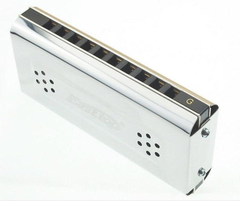 10-Hole Dual-sided Harmonica ,Double Face C&G Tone Blues Harp