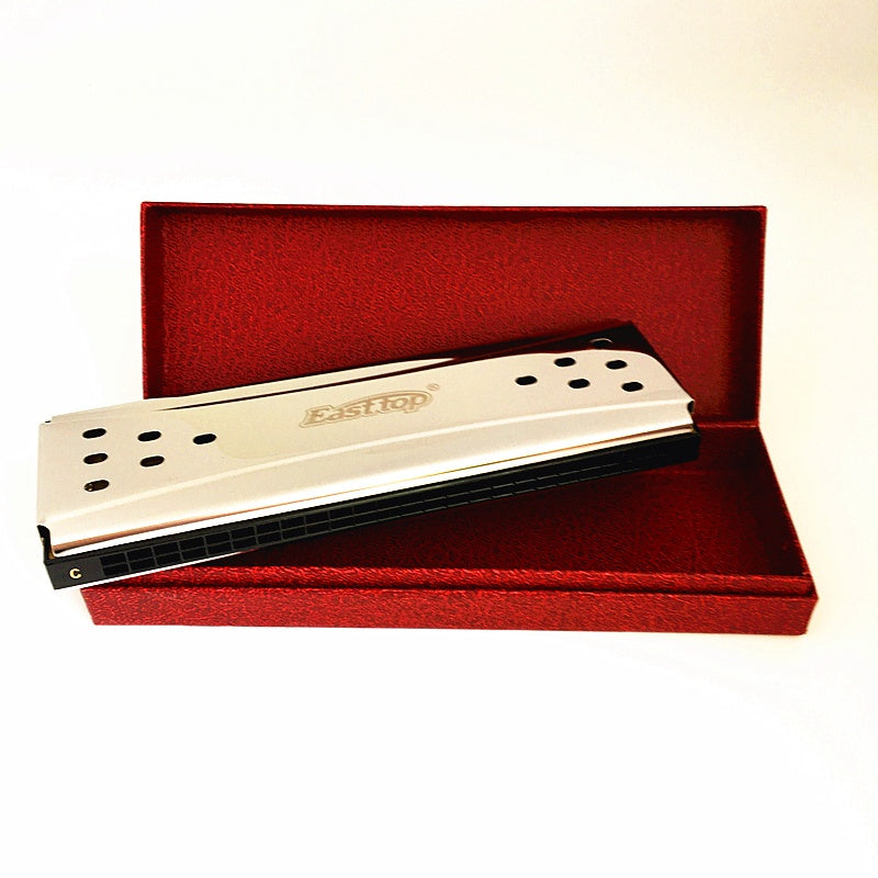 24-Hole C&G Key Double-sided Harmonica, 2-in-1 Two-way Tremolo Harmonica