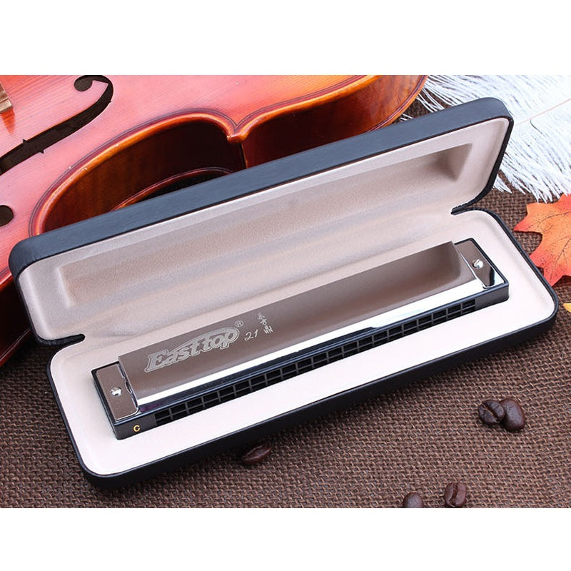 21 Holes Tremolo Harmonica, Professional Folk and Country Performance Musical Instruments