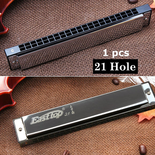 21 Holes Tremolo Harmonica, Professional Folk and Country Performance Musical Instruments