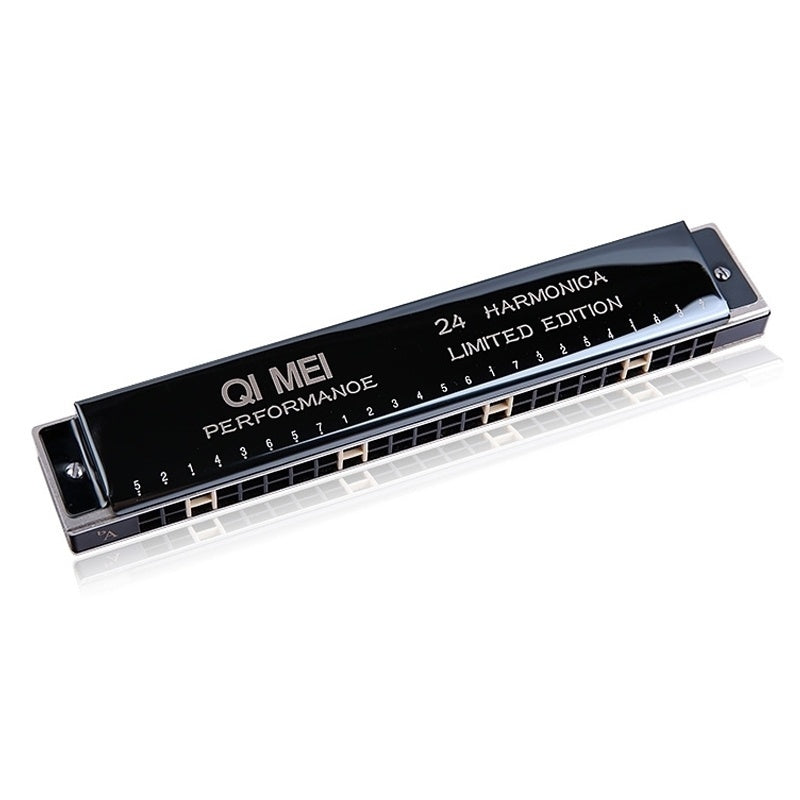 Playing Harmonica, 24-hole Tremolo Harmonica