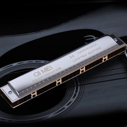 Playing Harmonica, 24-hole Tremolo Harmonica