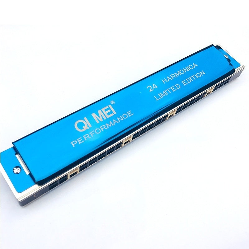 Playing Harmonica, 24-hole Tremolo Harmonica