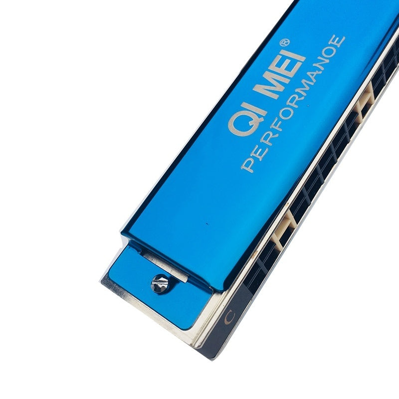Playing Harmonica, 24-hole Tremolo Harmonica