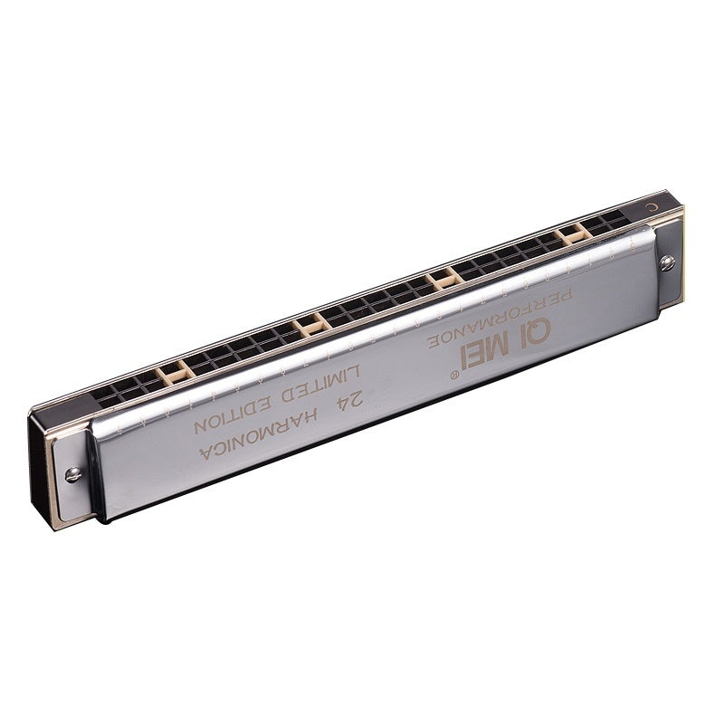 Playing Harmonica, 24-hole Tremolo Harmonica