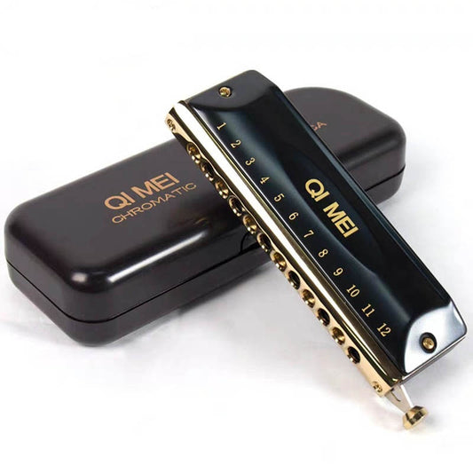 Chromatic Harmonica 12/16 Holes Phosphor Bronze Reeds Professional Musical Instruments