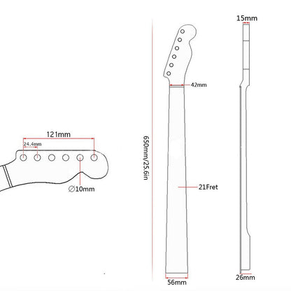 Canada Maple Guitar Neck for TL, 22-fret Paint Bright Light