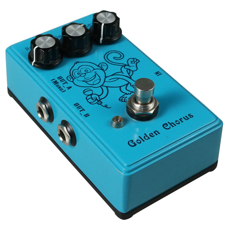 Golden Chorus Guitar Effect Pedal with Level, Depth and Rate Knob