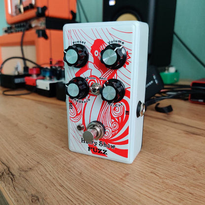 Hairy Show Fuzz Effect Pedal with Hi-cut,Feedback,Preset,Volume,Demhe,Hali Knobs