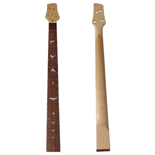 Canada Maple 4 Strings Left Hand Bass Neck,24-Fret