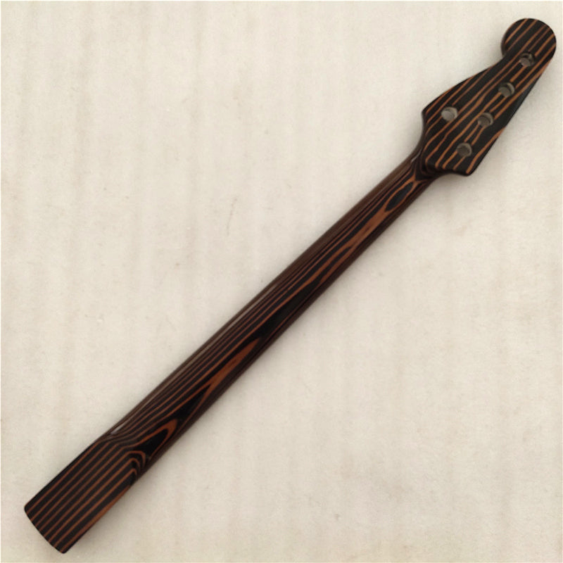 5 String Zebra Wood Bass Guitar Neck,20-Fret