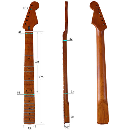 22-Fret Canada Roasted Maple Guitar Neck for ST