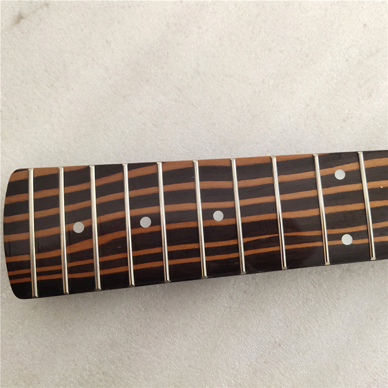 5 String Zebra Wood Bass Guitar Neck,20-Fret