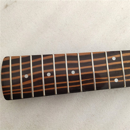 5 String Zebra Wood Bass Guitar Neck,20-Fret