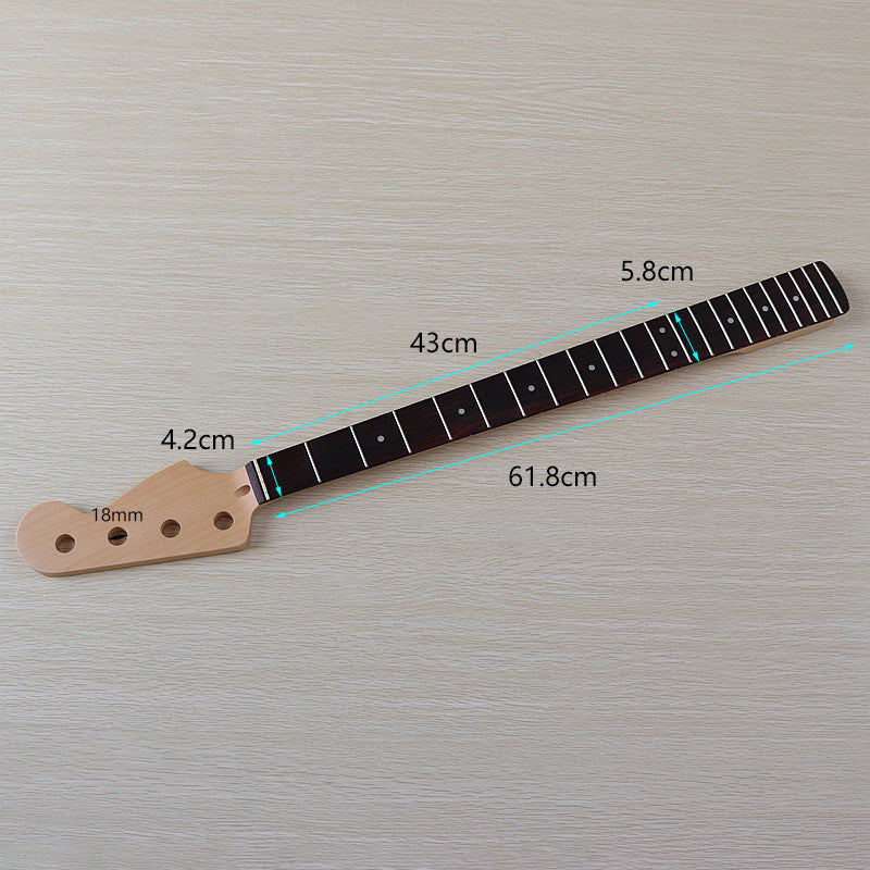 4 String Bass Guitar Neck Canada Maple Wood,21-fret