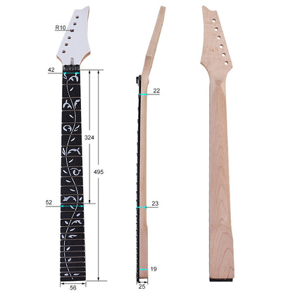 Canada Maple ST Guitar Neck Tree of Life Inlays Fingerboard,24-Fret